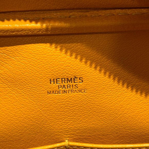Excellent Condition Authentic HERMES Yellow Plume Bag 32 cm - Picture 12 of 14